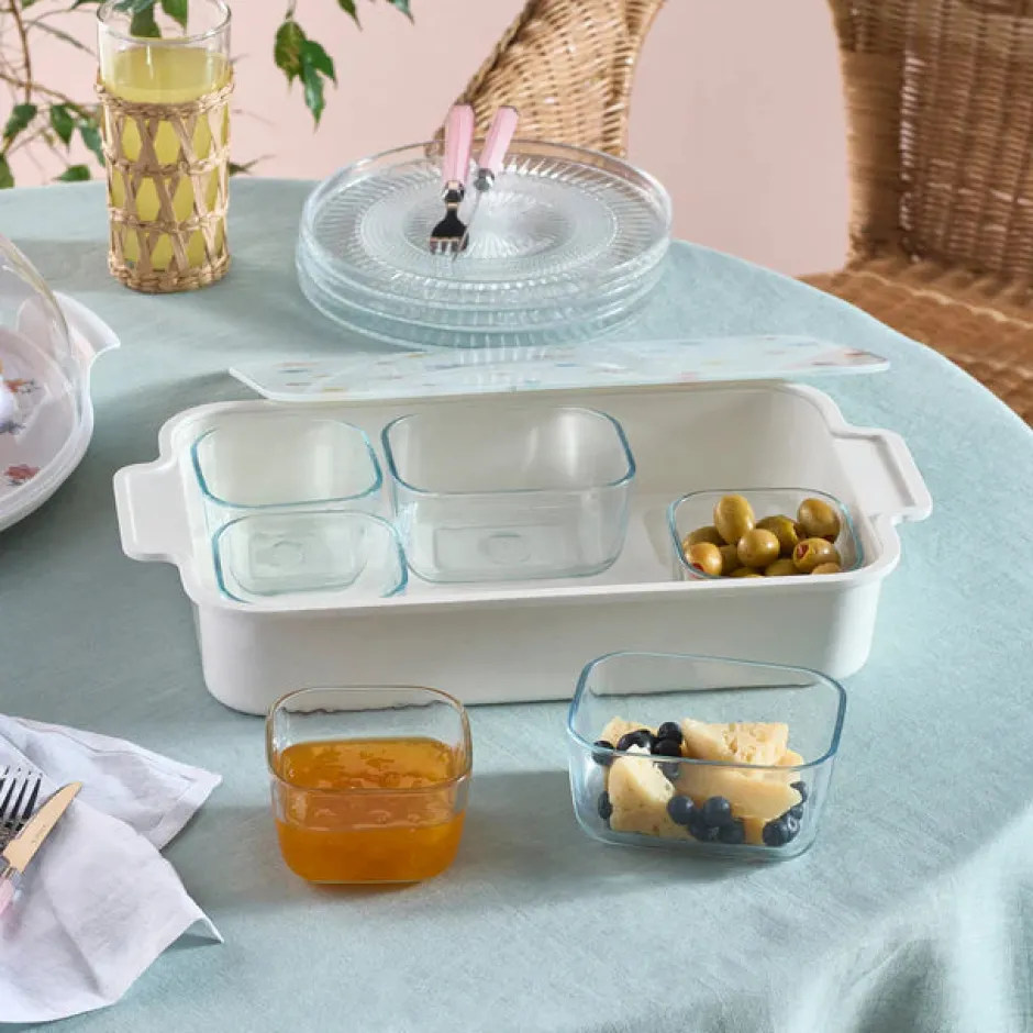 Karaca Frühstücksset Für 6 Personen-Fleur 8-teiliges Frühstücksset, Mehrfarbig