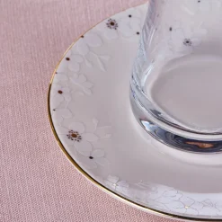 Karaca Teegläser Sets-Fleur 12-Teiliges 6-Personen Tee-Set Gold