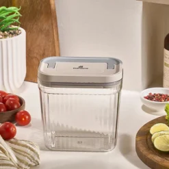 Karaca Vorratsbehälter-Flex 2-teiliges Aufbewahrungsbehälter-Set, 1500 ml, Transparent