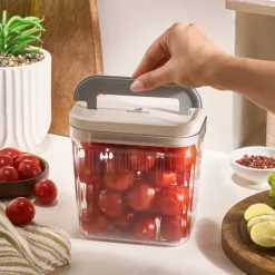Karaca Vorratsbehälter-Flex 2-teiliges Aufbewahrungsbehälter-Set, 1500 ml, Transparent