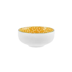 Karaca Vorspeisenteller-Floral Snack Schale, , Rund, 10 cm Gelb