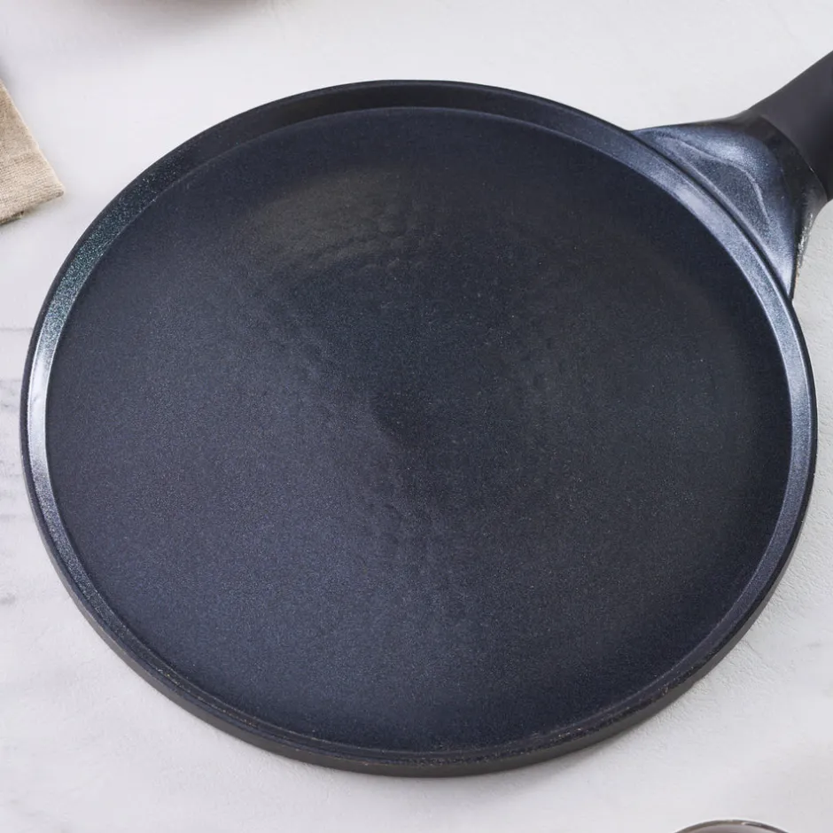 Karaca Keramikpfanne-Fluffy Antihaft-Induktionspfanne mit Keramikbeschichtung für Crêpes und Pfannkuchen, 26 cm, schwarz