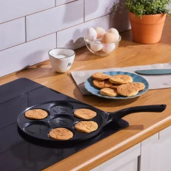 Karaca Keramikpfanne-Fluffy Antihaft-Pfannkuchenpfanne mit Induktionskeramikbeschichtung, 26 cm, schwarz