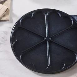 Karaca Keramikpfanne-Fluffy Love Antihaft-Pfannkuchenpfanne mit Induktionskeramikbeschichtung, 26 cm, schwarz