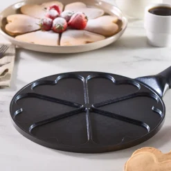 Karaca Keramikpfanne-Fluffy Love Antihaft-Pfannkuchenpfanne mit Induktionskeramikbeschichtung, 26 cm, schwarz