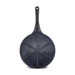 Karaca Keramikpfanne-Fluffy Love Antihaft-Pfannkuchenpfanne mit Induktionskeramikbeschichtung, 26 cm, schwarz
