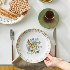 Karaca Frühstücksset Für 6 Personen-Foliage 25 Teile für 6 Personen Porzellan Frühstück/Service Set Multıfarben