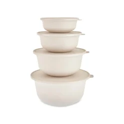 Karaca Vorratsbehälter-Forbs 4-teiliges 2 in 1 Aufbewahrungsbehälter-Set, Creme Creme01