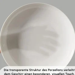 Karaca Tafelservice Für 12 Personen-Forever Bone Allure 41-Teiliges 12-Personen Geschirrset Weıß01