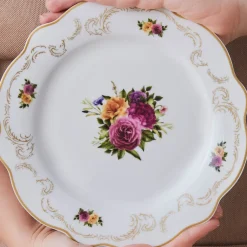Karaca Frühstücksset Für 6 Personen-Forever Bone Antique Gold 26-teiliges Frühstücksset