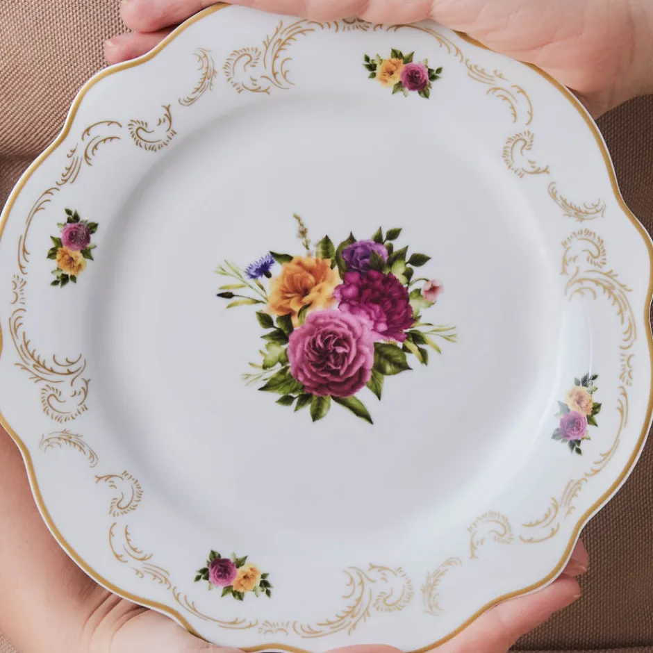 Karaca Frühstücksset Für 6 Personen-Forever Bone Antique Gold 26-teiliges Frühstücksset