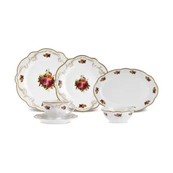 Karaca Frühstücksset Für 6 Personen-Forever Bone Antique Gold 26-teiliges Frühstücksset