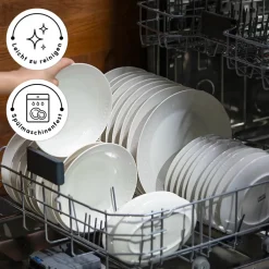 Karaca Tafelservice Für 12 Personen-Forever Bone Arte 53-Teiliges 12-Personen Geschirrset Weıß01