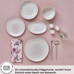Karaca Tafelservice Für 12 Personen-Forever Bone Artiste 53-Teiliges 12-Personen Geschirrsett Beyaz