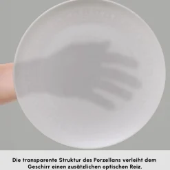 Karaca Tafelservice Für 12 Personen-Forever Bone Artiste 53-Teiliges 12-Personen Geschirrsett Beyaz