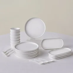 Karaca Frühstücksset Für 6 Personen-Forever Bone Bomo 22-teiliges Frühstücksset für 6 Personen – Platin