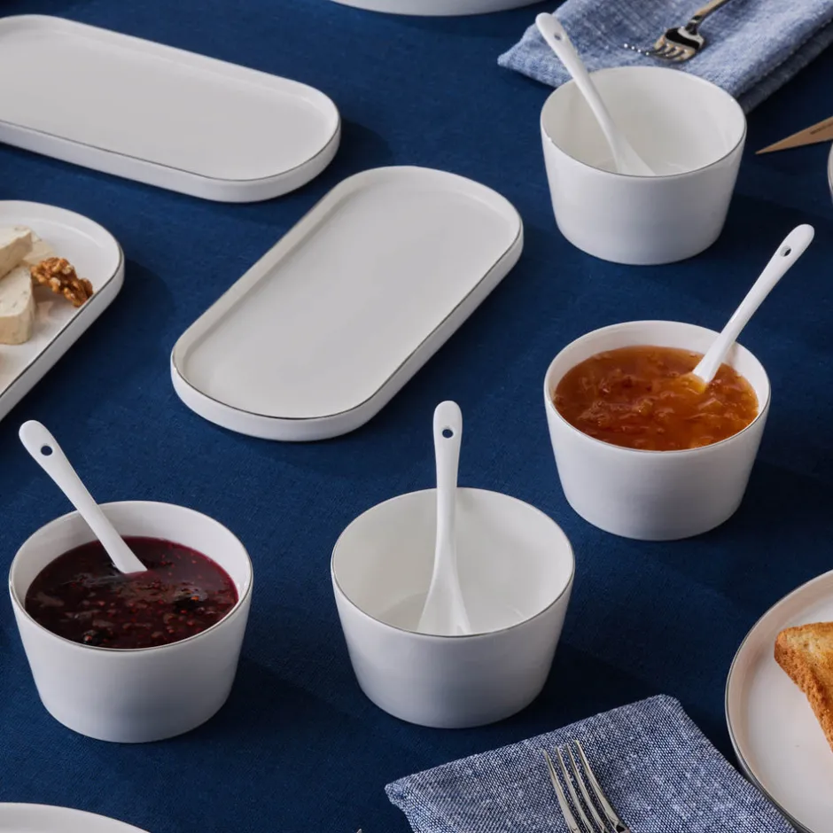 Karaca Frühstücksset Für 6 Personen-Forever Bone Bomo 22-teiliges Frühstücksset für 6 Personen – Platin