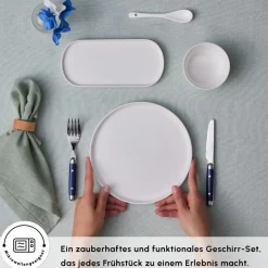 Karaca Frühstücksset Für 6 Personen-Forever Bone Bomo 22-Teiliges 6-Personen Frühstücksset Beyaz