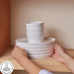 Karaca Frühstücksset Für 6 Personen-Forever Bone Bomo 22-Teiliges 6-Personen Frühstücksset Beyaz