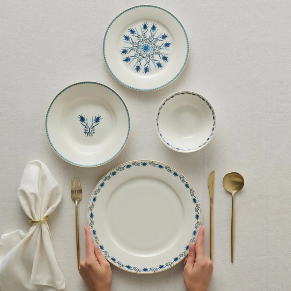 Karaca Tafelservice Für 6 Personen-Forever Bone China Iznik 24-teiliges Tafelservice für 6 Personen, Mehrfarbig