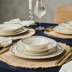 Karaca Tafelservice Für 6 Personen-Forever Bone China Iznik 24-teiliges Tafelservice für 6 Personen, Mehrfarbig
