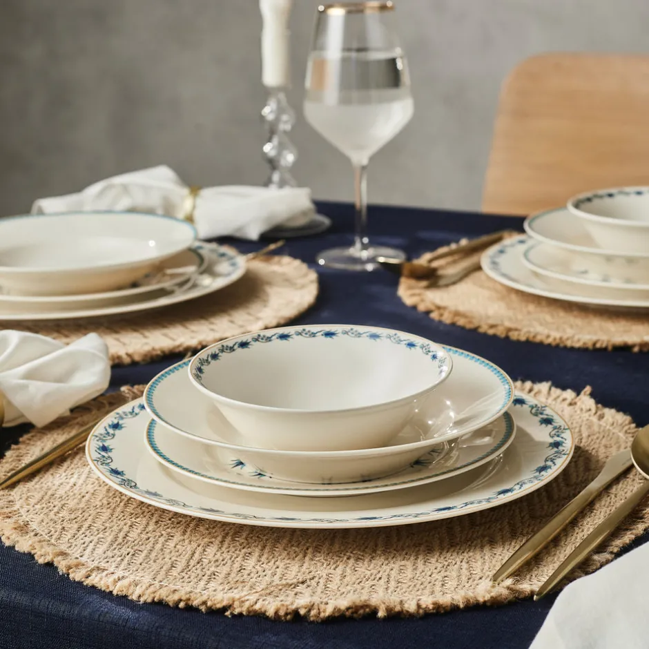 Karaca Tafelservice Für 6 Personen-Forever Bone China Iznik 24-teiliges Tafelservice für 6 Personen, Mehrfarbig