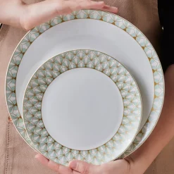 Karaca Tafelservice Für 12 Personen-Forever Bone Emerald, 53-teiliges Tafelservice für 12 Personen Multıfarben