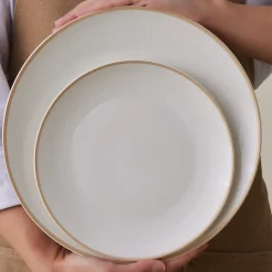 Karaca Tafelservice Für 12 Personen-Forever Bone Ollie 53-teiliges 12-Personen Geschirrset Gold