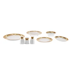 Karaca Tafelservice Für 12 Personen-Forever Bone Orlando 53-teiliges Tafelservice für 12 Personen Multıcolor