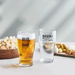 Karaca Gläser-Sets-Fritz Bierglas-Set 2 Stück, 454 ml Farblös