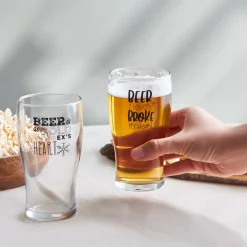 Karaca Gläser-Sets-Fritz Bierglas-Set 2 Stück, 454 ml Farblös