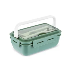 Karaca Vorratsbehälter-Fusca Lunchbox mit Gabel und Löffel Grün