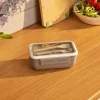 Karaca Vorratsbehälter-Fusca Lunchbox mit Gabel und Löffel Grau