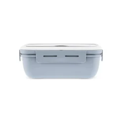 Karaca Vorratsbehälter-Fusca Lunchbox mit Gabel und Löffel Grau