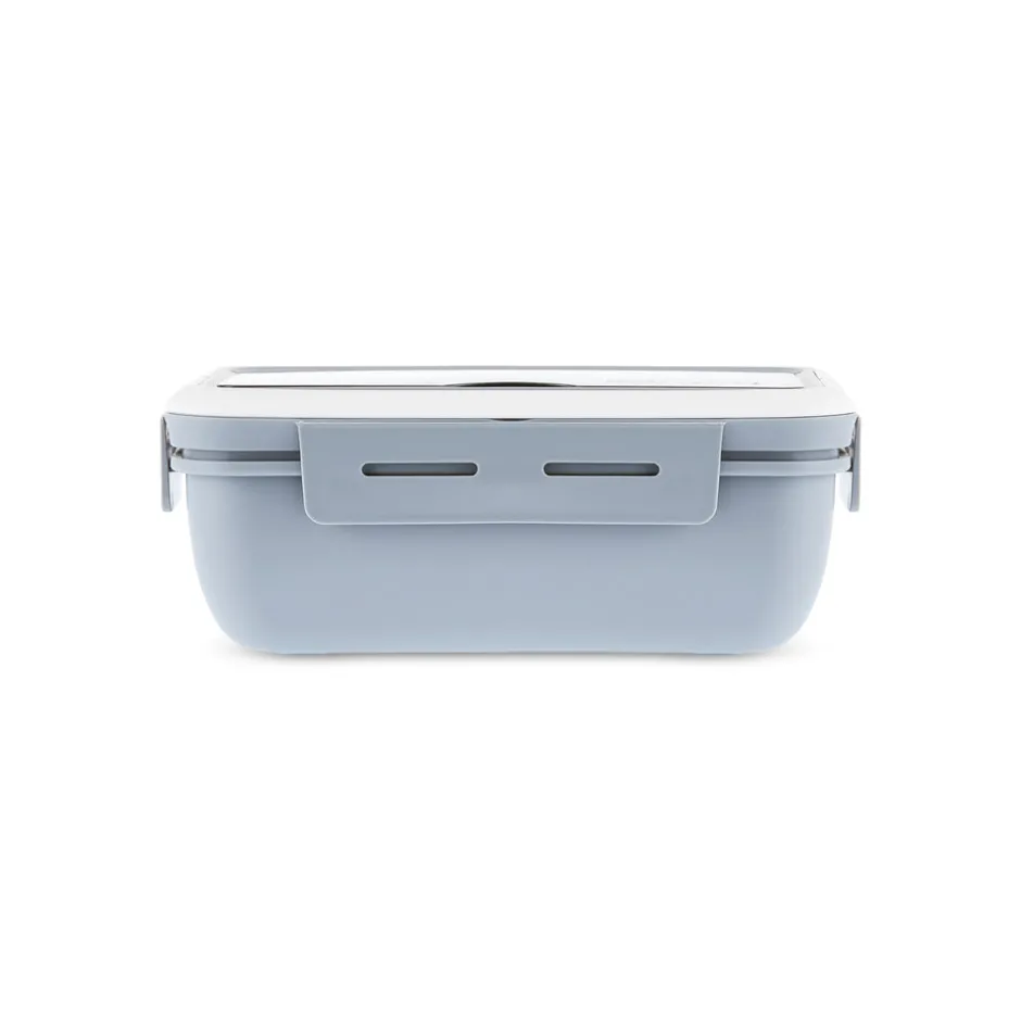 Karaca Vorratsbehälter-Fusca Lunchbox mit Gabel und Löffel Grau