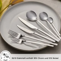 Karaca Bestecksets Für 12 Personen-Gale Elegance 12-Personen 84-Teiliges Besteckset Platın
