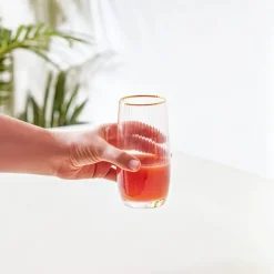 Karaca Wasserglas-Gemma Gläser- Set für Soft- Getränke 480 ml Somon