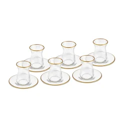 Karaca Teegläser Sets-Gent 12-teiliges Teeservice für 6 Personen Gold