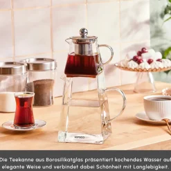 Karaca Teekannen-Giza Gläserne Teekanne Farblös