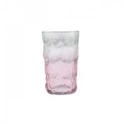 Karaca Wasserglas-Glacier Getränke Glas, Rot Grün, 383 ml Rot02