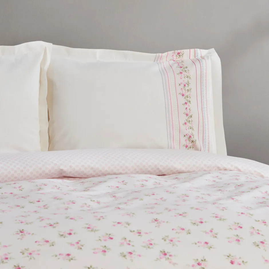 Karaca Bettwäsche-Glen Doppel Bettwäscheset 100% Baumwolle Rosa 200x220 Cm Pınk