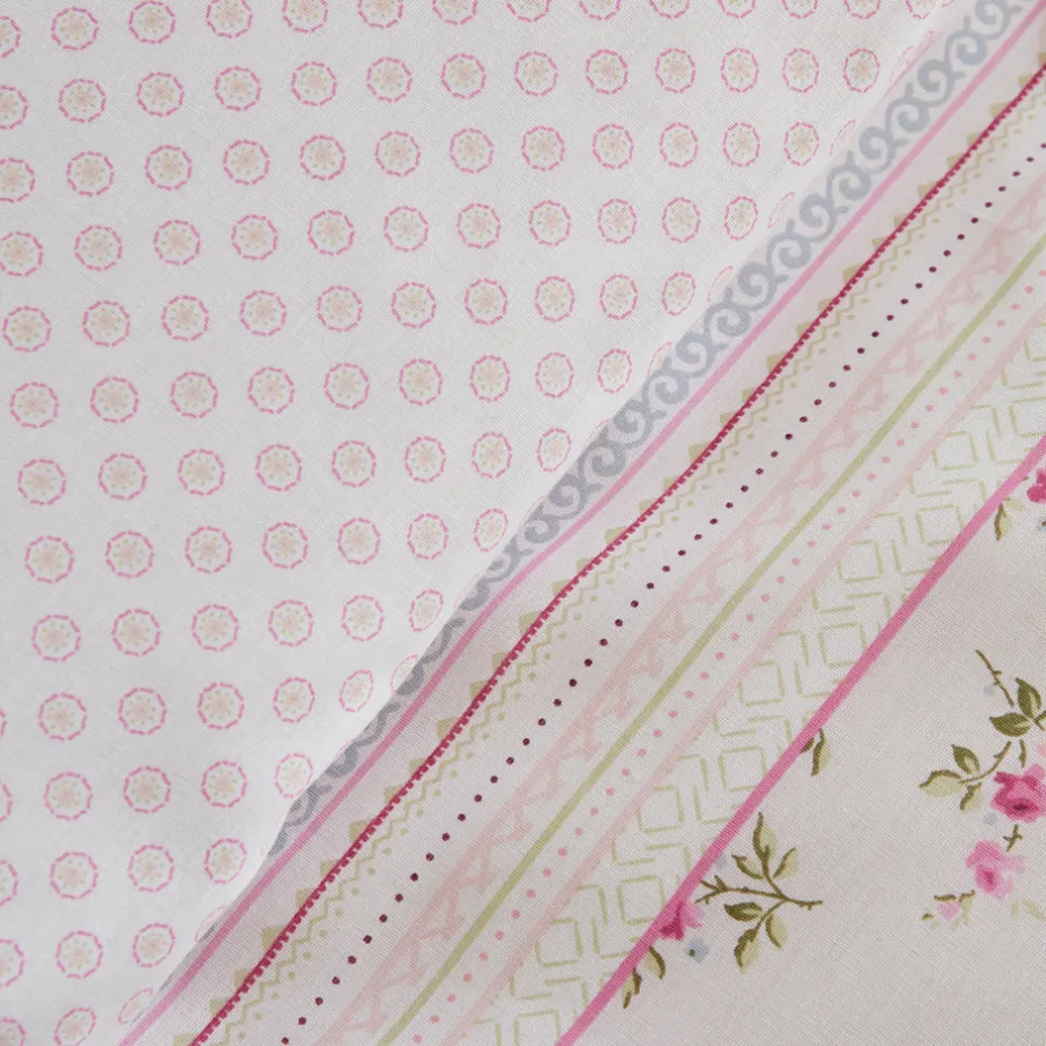 Karaca Bettwäsche-Glen Doppel Bettwäscheset 100% Baumwolle Rosa 200x220 Cm Pınk