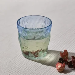 Karaca Wasserglas-Gletscherwasser Glas, Blau Grün, 287 ml Blau01