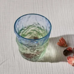 Karaca Wasserglas-Gletscherwasser Glas, Blau Grün, 287 ml Blau01