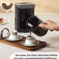 Karaca Mokka & Espressotassen Set-Globe Kaffeeservice für 6 Personen Schwarz01