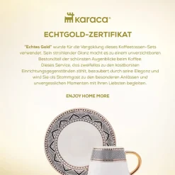 Karaca Mokka & Espressotassen Set-Globe Kaffeeservice für 6 Personen Schwarz01
