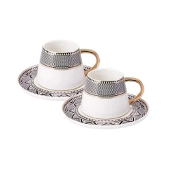 Karaca Mokka & Espressotassen Set-Globe Set mit 2 Kaffeetassen Schwarz01