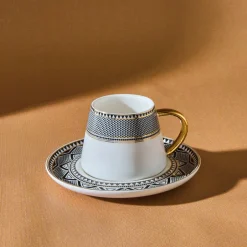 Karaca Mokka & Espressotassen Set-Globe Set mit 2 Kaffeetassen Schwarz01