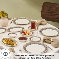 Karaca Frühstücksset Für 6 Personen-Globe 26-Teiliges 6-Personen Frühstücksgeschirr Multıfarben