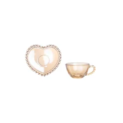 Karaca Teetassen Sets-Glory Einzel-Kaffee-Tassenset, 80 ml Amber